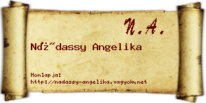 Nádassy Angelika névjegykártya